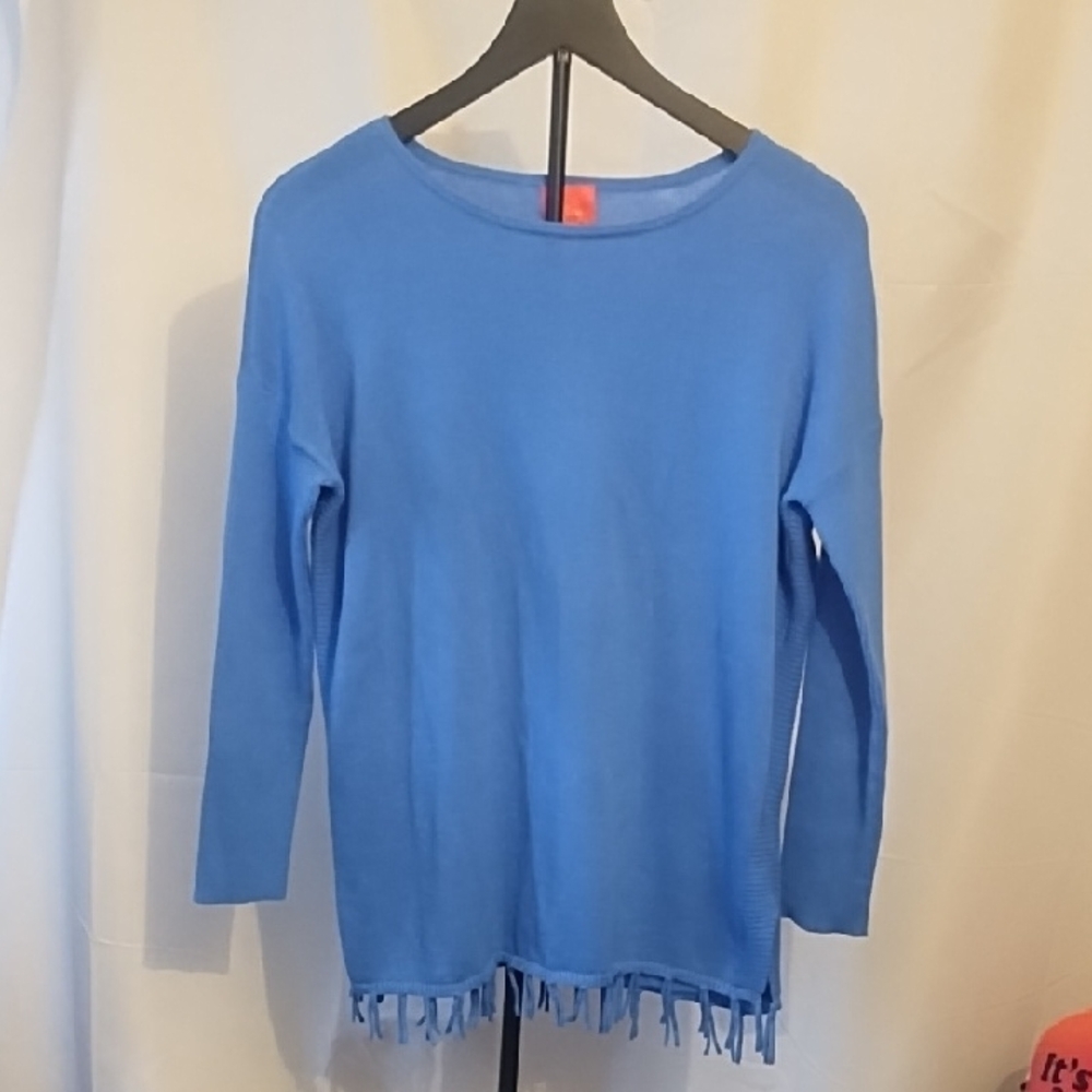 Lily Pulitzer Blue fringe hem